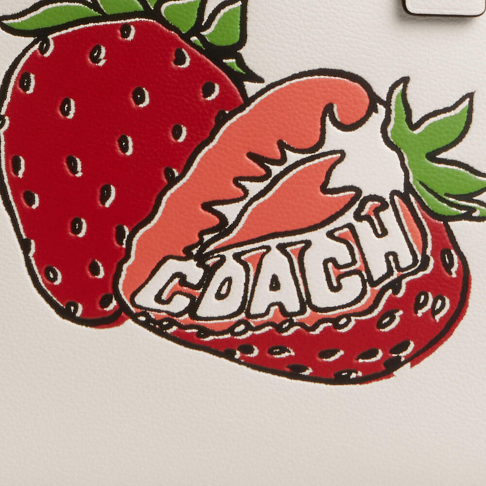 City Tote Bag With Strawberry Graphic